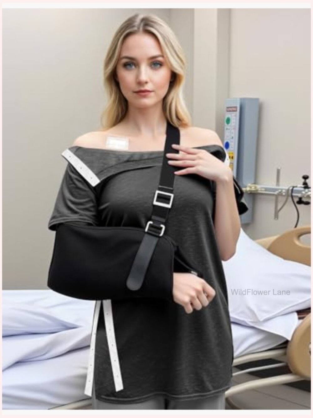 Post Surgery Recovery Shirt Side Snap Shoulder Top Tear Away Access - Picture 2 of 7